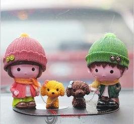 汽车摆件网红情侣娃娃,网红情侣娃娃，甜蜜演绎爱情故事