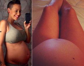 韩国明星大肚照